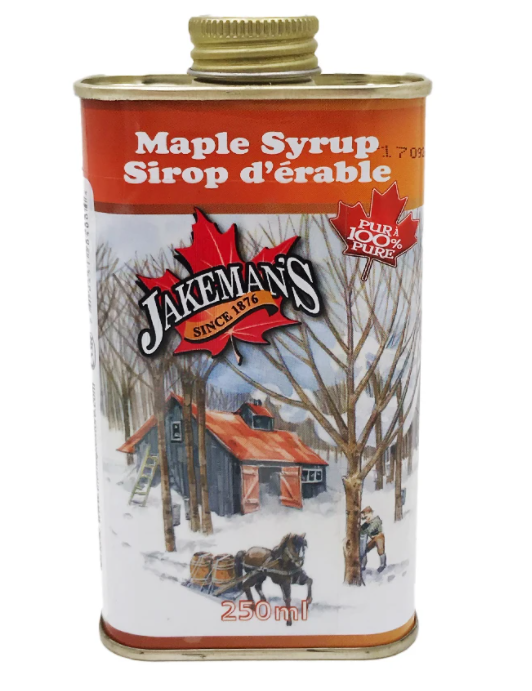 jakemans maple syrup tin 250ml